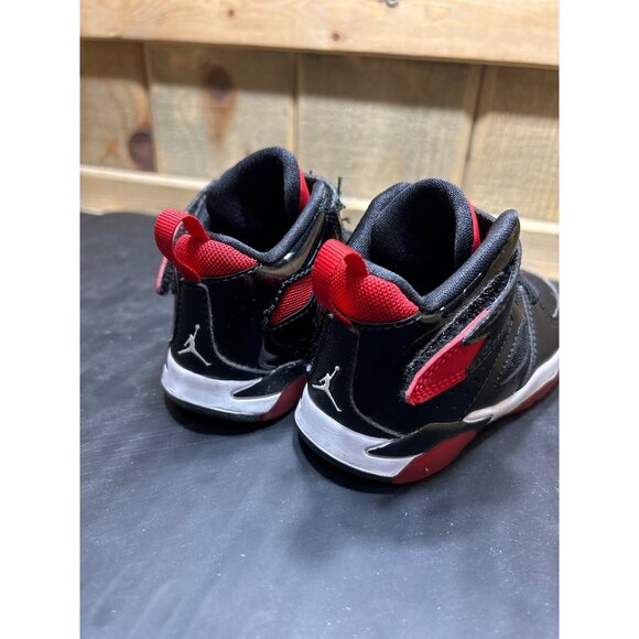Nike Jordan Toddler Basketball Shoes DM1687-006 Black/Red Size 6C - Picture 4 of 10